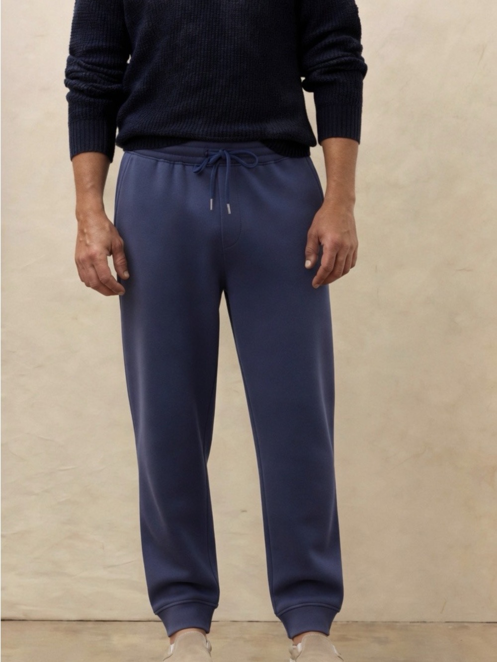 Faherty Navy Drawstring Sweatpants
